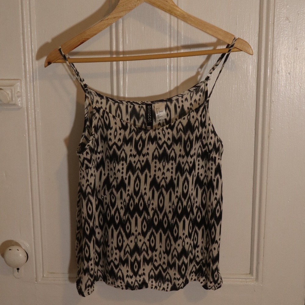 H&M Black/White Print Tank